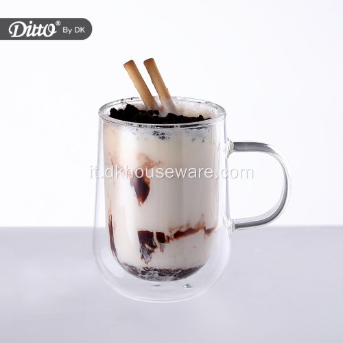 Bicchiere da caffè in vetro borosilicato